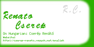 renato cserep business card